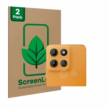Parte frontale di una confezione del prodotto con il logo del marchio ScreenLeaf. Accanto è raffigurato il dispositivo Motorol