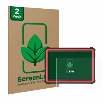 Parte frontale di una confezione del prodotto con il logo del marchio ScreenLeaf. Accanto è raffigurato il dispositivo Launch 
