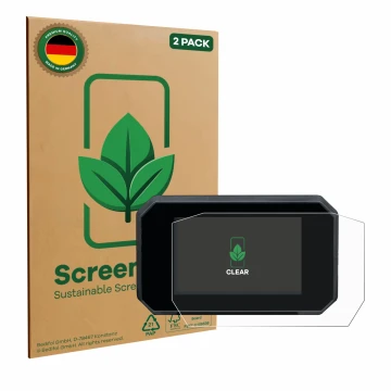 Parte frontale di una confezione del prodotto con il logo del marchio ScreenLeaf. Accanto è raffigurato il dispositivo Suzuki 