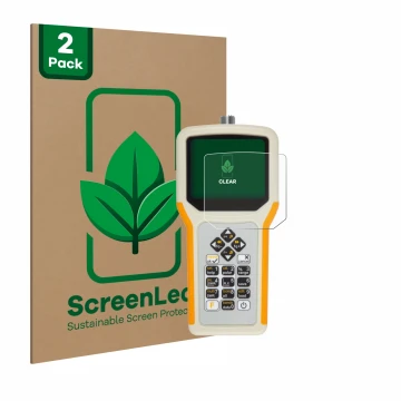 Parte frontale di una confezione del prodotto con il logo del marchio ScreenLeaf. Accanto è raffigurato il dispositivo RigExpe