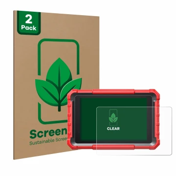 Parte frontale di una confezione del prodotto con il logo del marchio ScreenLeaf. Accanto è raffigurato il dispositivo Launch 
