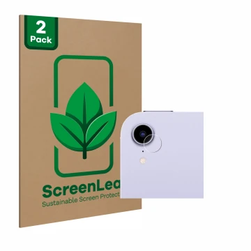 Parte frontale di una confezione del prodotto con il logo del marchio ScreenLeaf. Accanto è raffigurato il dispositivo Apple i