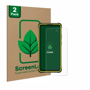 Parte frontale di una confezione del prodotto con il logo del marchio ScreenLeaf. Accanto è raffigurato il dispositivo Ulefone