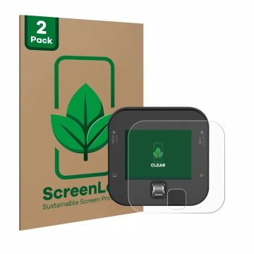 Parte frontale di una confezione del prodotto con il logo del marchio ScreenLeaf. Accanto è raffigurato il dispositivo ISDT Q6
