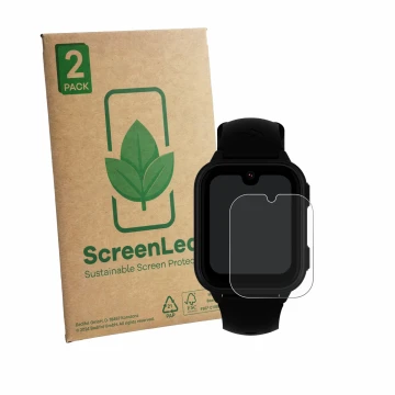 Parte frontale di una confezione del prodotto con il logo del marchio ScreenLeaf. Accanto è raffigurato il dispositivo Garett 