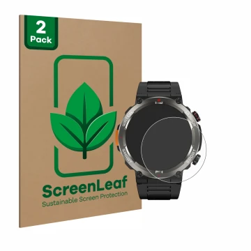 Parte frontale di una confezione del prodotto con il logo del marchio ScreenLeaf. Accanto è raffigurato il dispositivo Blackvi