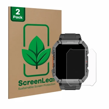 Parte frontale di una confezione del prodotto con il logo del marchio ScreenLeaf. Accanto è raffigurato il dispositivo Blackvi