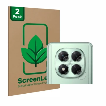 Parte frontale di una confezione del prodotto con il logo del marchio ScreenLeaf. Accanto è raffigurato il dispositivo Xiaomi 