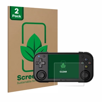 Parte frontale di una confezione del prodotto con il logo del marchio ScreenLeaf. Accanto è raffigurato il dispositivo Magicx 