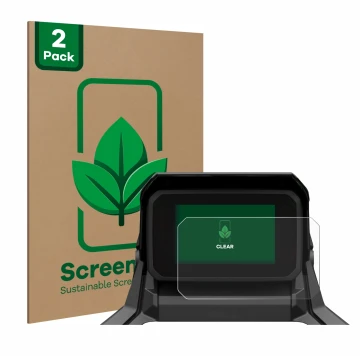 Parte frontale di una confezione del prodotto con il logo del marchio ScreenLeaf. Accanto è raffigurato il dispositivo Honda X