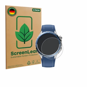 Parte frontale di una confezione del prodotto con il logo del marchio ScreenLeaf. Accanto è raffigurato il dispositivo Oppo Wa