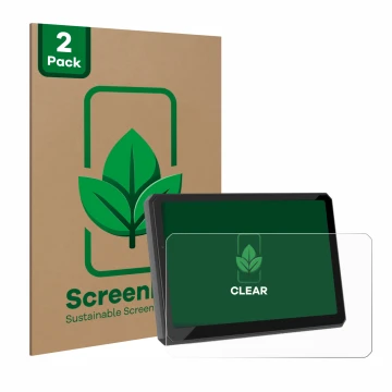 Parte frontale di una confezione del prodotto con il logo del marchio ScreenLeaf. Accanto è raffigurato il dispositivo Carpuri