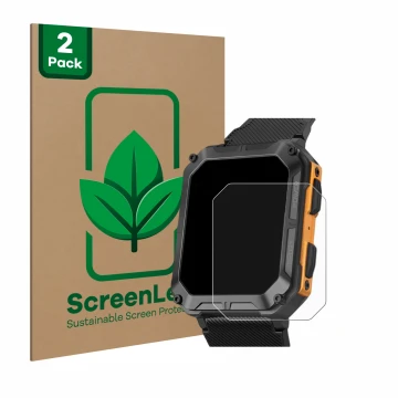 Parte frontale di una confezione del prodotto con il logo del marchio ScreenLeaf. Accanto è raffigurato il dispositivo Stahlge