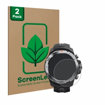 Parte frontale di una confezione del prodotto con il logo del marchio ScreenLeaf. Accanto è raffigurato il dispositivo Xiaomi 