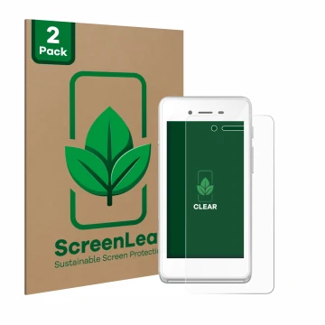 Parte frontale di una confezione del prodotto con il logo del marchio ScreenLeaf. Accanto è raffigurato il dispositivo Pax A50