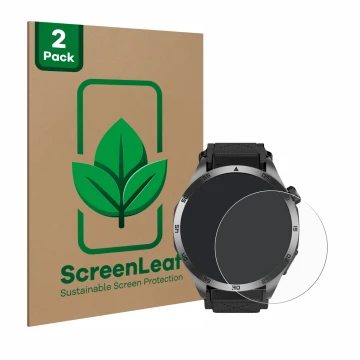Parte frontale di una confezione del prodotto con il logo del marchio ScreenLeaf. Accanto è raffigurato il dispositivo Knauerm