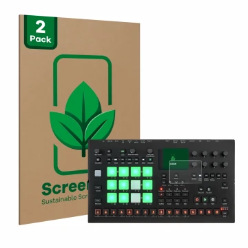 Parte frontale di una confezione del prodotto con il logo del marchio ScreenLeaf. Accanto è raffigurato il dispositivo Elektro