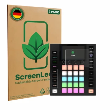 Parte frontale di una confezione del prodotto con il logo del marchio ScreenLeaf. Accanto è raffigurato il dispositivo Wolfmix
