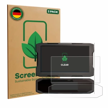 Parte frontale di una confezione del prodotto con il logo del marchio ScreenLeaf. Accanto è raffigurato il dispositivo Honda N