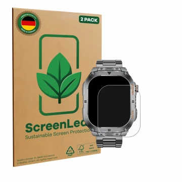 Parte frontale di una confezione del prodotto con il logo del marchio ScreenLeaf. Accanto è raffigurato il dispositivo Esfoe Z