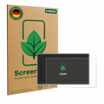 Parte frontale di una confezione del prodotto con il logo del marchio ScreenLeaf. Accanto è raffigurato il dispositivo Ford To