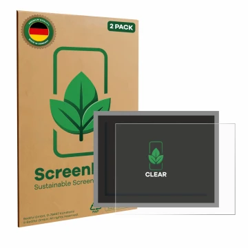 Parte frontale di una confezione del prodotto con il logo del marchio ScreenLeaf. Accanto è raffigurato il dispositivo Megger 