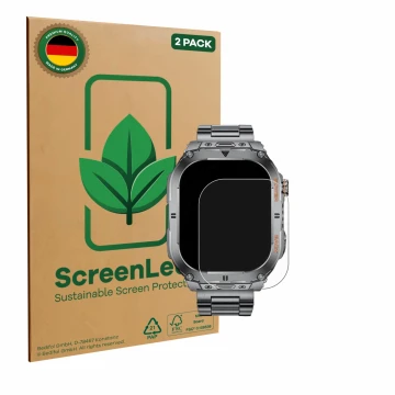 Parte frontale di una confezione del prodotto con il logo del marchio ScreenLeaf. Accanto è raffigurato il dispositivo SUNKTA 