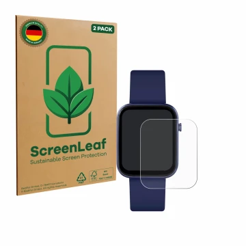 Parte frontale di una confezione del prodotto con il logo del marchio ScreenLeaf. Accanto è raffigurato il dispositivo Reflex 