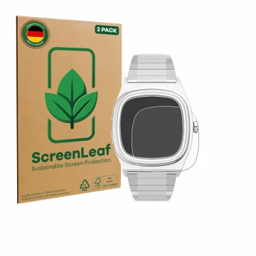 Parte frontale di una confezione del prodotto con il logo del marchio ScreenLeaf. Accanto è raffigurato il dispositivo Timex R