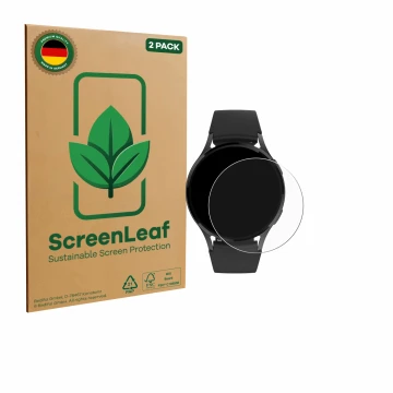 Parte frontale di una confezione del prodotto con il logo del marchio ScreenLeaf. Accanto è raffigurato il dispositivo Levowat