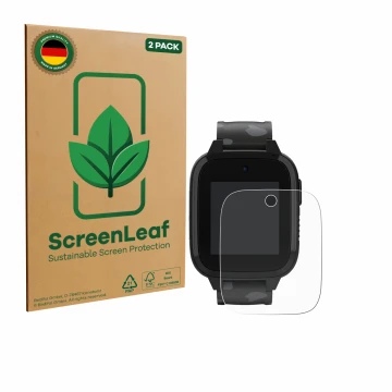 Parte frontale di una confezione del prodotto con il logo del marchio ScreenLeaf. Accanto è raffigurato il dispositivo Xplora 