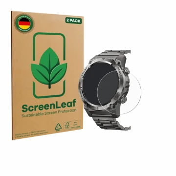 Parte frontale di una confezione del prodotto con il logo del marchio ScreenLeaf. Accanto è raffigurato il dispositivo Naixues