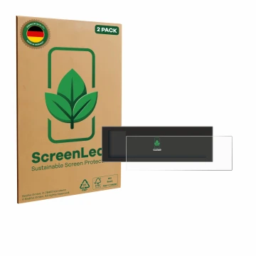Parte frontale di una confezione del prodotto con il logo del marchio ScreenLeaf. Accanto è raffigurato il dispositivo EcoFlow