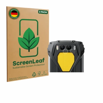 Parte frontale di una confezione del prodotto con il logo del marchio ScreenLeaf. Accanto è raffigurato il dispositivo Blackvi