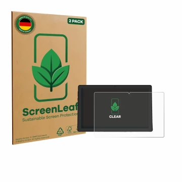 Parte frontale di una confezione del prodotto con il logo del marchio ScreenLeaf. Accanto è raffigurato il dispositivo Whitede