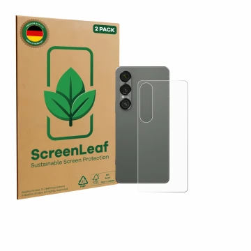Parte frontale di una confezione del prodotto con il logo del marchio ScreenLeaf. Accanto è raffigurato il dispositivo Sony Xp