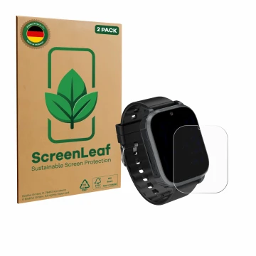 Parte frontale di una confezione del prodotto con il logo del marchio ScreenLeaf. Accanto è raffigurato il dispositivo Kesasoh
