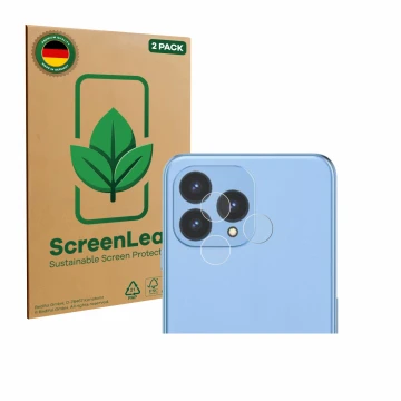 Parte frontale di una confezione del prodotto con il logo del marchio ScreenLeaf. Accanto è raffigurato il dispositivo Cubot P