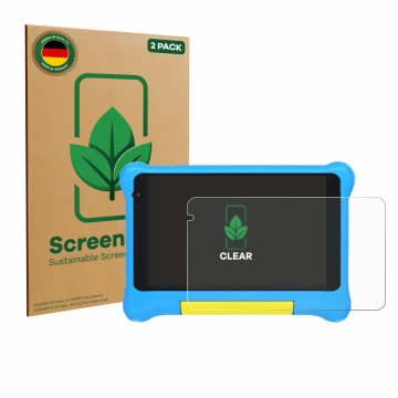 Parte frontale di una confezione del prodotto con il logo del marchio ScreenLeaf. Accanto è raffigurato il dispositivo Yicty Y