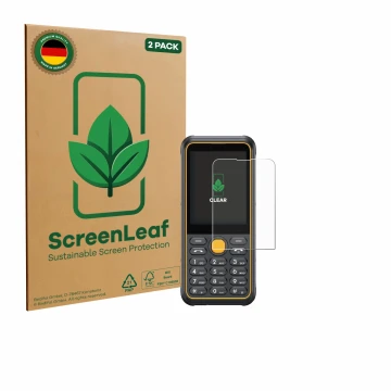 Parte frontale di una confezione del prodotto con il logo del marchio ScreenLeaf. Accanto è raffigurato il dispositivo Ulefone