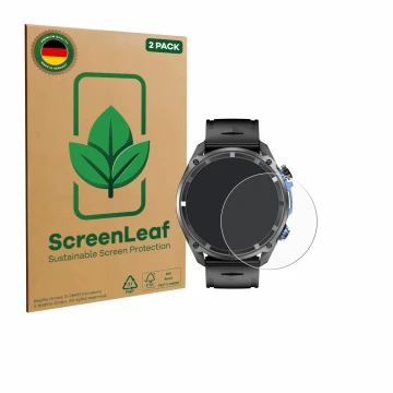 Parte frontale di una confezione del prodotto con il logo del marchio ScreenLeaf. Accanto è raffigurato il dispositivo Rogbid 