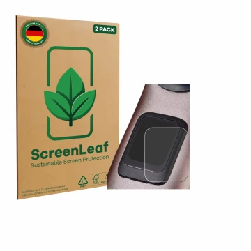 Parte frontale di una confezione del prodotto con il logo del marchio ScreenLeaf. Accanto è raffigurato il dispositivo Special
