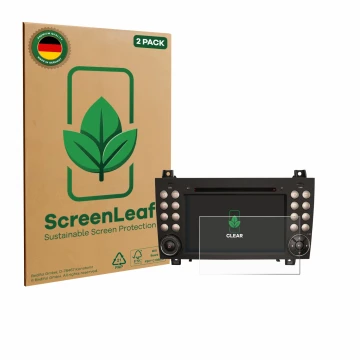Parte frontale di una confezione del prodotto con il logo del marchio ScreenLeaf. Accanto è raffigurato il dispositivo Erisin 