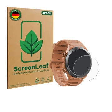 Parte frontale di una confezione del prodotto con il logo del marchio ScreenLeaf. Accanto è raffigurato il dispositivo Qecnato