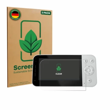 Parte frontale di una confezione del prodotto con il logo del marchio ScreenLeaf. Accanto è raffigurato il dispositivo Philips