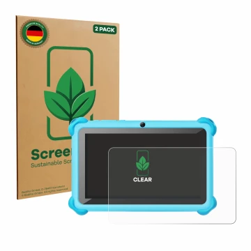 Parte frontale di una confezione del prodotto con il logo del marchio ScreenLeaf. Accanto è raffigurato il dispositivo zcobro 