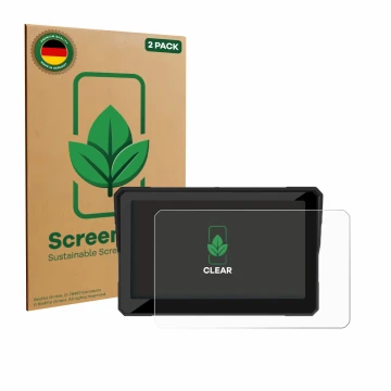 Parte frontale di una confezione del prodotto con il logo del marchio ScreenLeaf. Accanto è raffigurato il dispositivo Carpuri