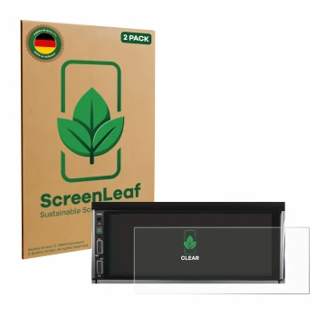Parte frontale di una confezione del prodotto con il logo del marchio ScreenLeaf. Accanto è raffigurato il dispositivo Hikity 