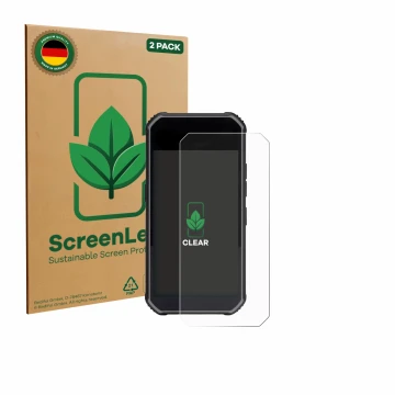 Parte frontale di una confezione del prodotto con il logo del marchio ScreenLeaf. Accanto è raffigurato il dispositivo SkyCadd