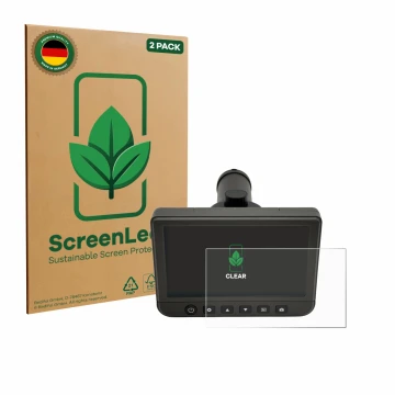 Parte frontale di una confezione del prodotto con il logo del marchio ScreenLeaf. Accanto è raffigurato il dispositivo dnt Dig